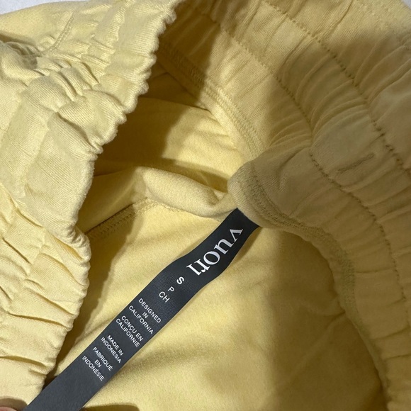 Vuori Light Yellow Women's Athletic Shorts with Drawstring - Picture 4 of 5